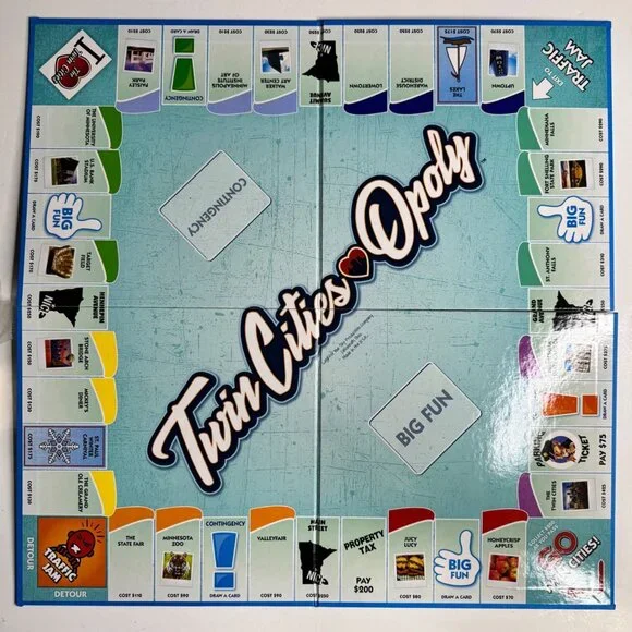 Twin Cities Opoly Board Game Complete 2010s Spa Productions New No Box Minnesota - Picture 7 of 13